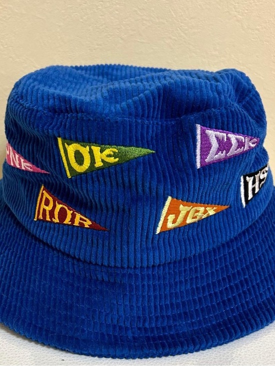Monsters blue Corduroy Bucket Hat with MU Lettering Tokyo Disney resort Japan main image 4